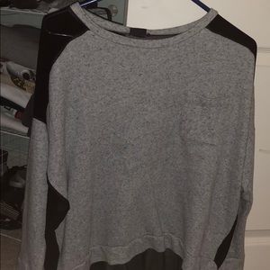 Gray and black ladies fashion sweater